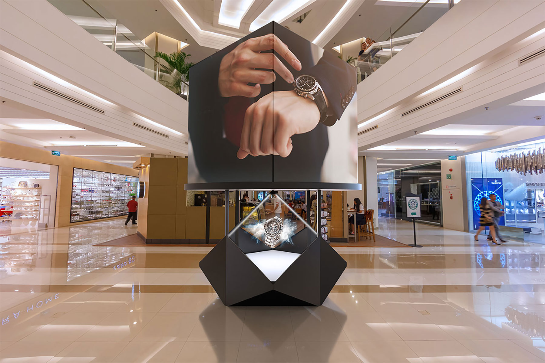 Holographic display for rental